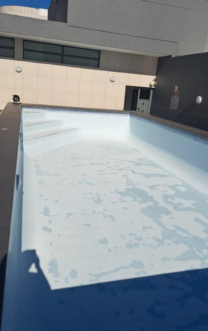 Hotel swimming pool refurbishment in progress